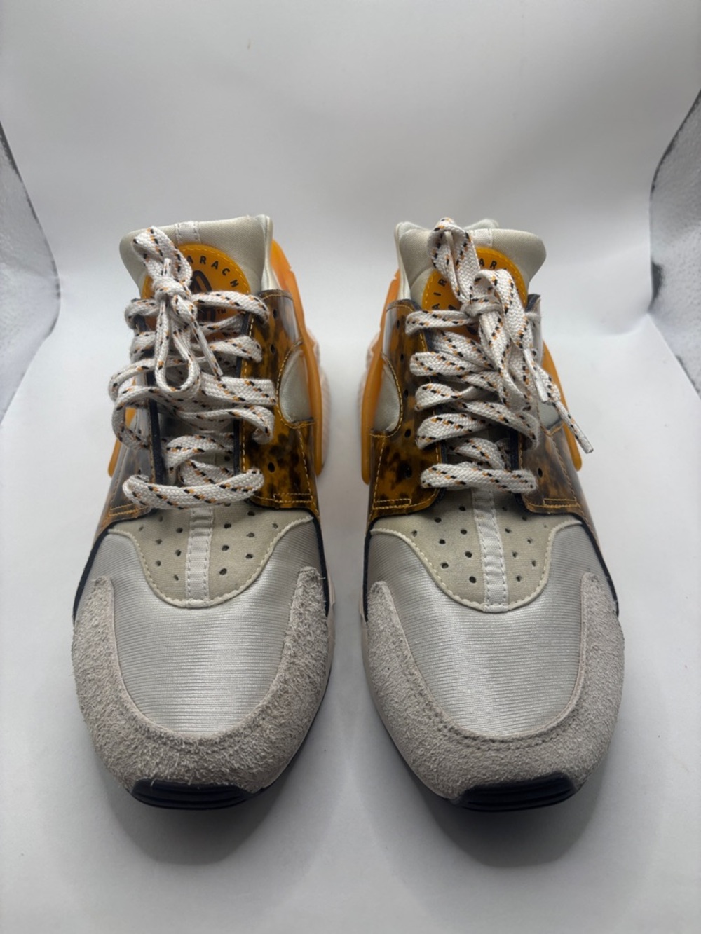 Nike Air Huarache Tortoiseshell sneakers SZ 9.5M model DQ9317-001 Suede neoprene - Picture 2 of 12
